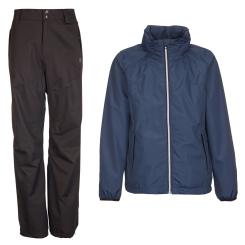 Regenanzug Gr. 116 Hose schwarz +Jacke blau Regenbekleidung für Kinder