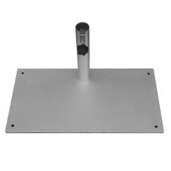 Sonnenschirmständer für Balkon Stahl Silber bis 40 mm Stamm 23 kg