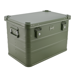 ALUBOX 78 Liter in grün, Alubox mit Deckel, Transportbox, Alukiste