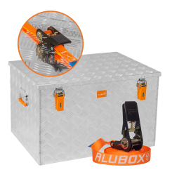 Alubox Riffelblechbox wasserfeste Pritschenbox 190 Liter Pritschenbox Aufbaukiste