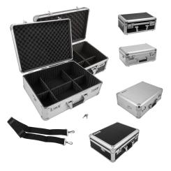 Fotokoffer Kamerakoffer abschließbar Aluminium 12 L oder 20 L Schwarz Silber