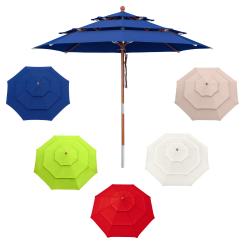 anndora Sonnenschirm 3m Design Schirm rund 3-lagig - Farbwahl