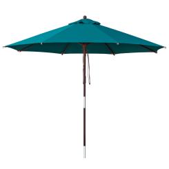 anndora Sonnenschirm aus Olefin 3m rund Grünblau Winddach UV-Schutz
