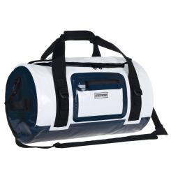 Reisetasche für Segelurlaub weiß blau wasserdicht