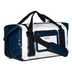 Reisetasche wasserdicht für Wassersportler  weiß blau