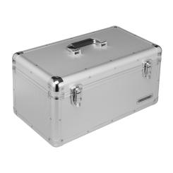 anndora Werkzeugkoffer 28 L  Werkzeugkasten Werkzeugbox - silber - Alu Rahmen Koffer Einlageschale für Werkzeug