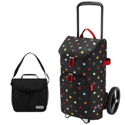 reisenthel Einkaufstrolley citycruiser rack + bag 45 Liter dots + PROMO Zugabe