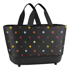 Einkaufstasche shoppingbasket by reisenthel schwarz mit bunten punkten - reisenthel shoppingbasket dots 