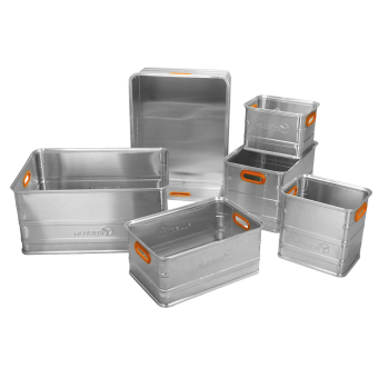 Alubox Lagerbox - 28  bis 161 Liter - Auswahl - ohne Deckel aus ALuminium - 1