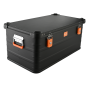 ALUBOX Aluminiumkiste Transportbox 92 Liter - schwarz - Premium Black - 1