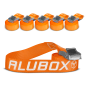 alubox Spanngurt mit Klemmschloss  6 Stück 2,5m 25mm breit Orange - 1