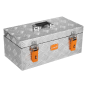 Alubox Werkzeugkiste -  Riffelblech - Werkzeugkoffer - 27 Liter - Kleinteile Aufbewahrung - wasserfest - abschließbar ohne Schlösser - 1
