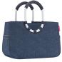 loopshopper Einkaufs Handtasche M mit Innentasche herringbone dark blue - 1