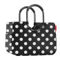 Einkaufstasche - Shopper mit runden Henkeln in schwarz weiß mit Punkten loopshopper L by reisenthel - 1