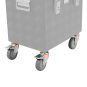 ALUBOX Rollensatz für Riffelblechboxen Transportrollen max 120 kg 10 cm + Schrauben Rädersatz für die Riffelboxen - 10
