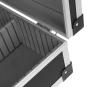Werkzeugkoffer 43x33x14 cm schwarz oder silber -  Kunststoffecken geriffelte Oberfläche - anndora Transport Koffer - 11