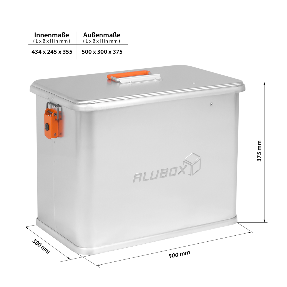 ALUBOX Motorradkoffer aus Alu M41 Liter Seitenkoffer Metallbox Kiste - 12