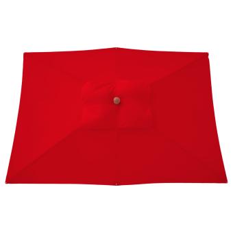 Ersatzbezug Sonnenschirm 2x3m eckig Rot - 2