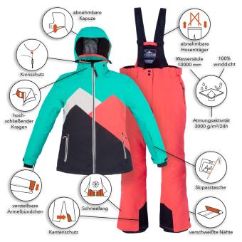 Skianzug Damen Skijacke + Skihose Farb- Größenwahl - 2