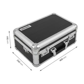 Fotokoffer Kamerakoffer abschließbar Aluminium 12 L oder 20 L Schwarz Silber - 2