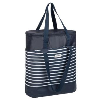 Strandtasche 2 in 1 Kühltasche + Schultertasche  AHOI blau weiß - 2