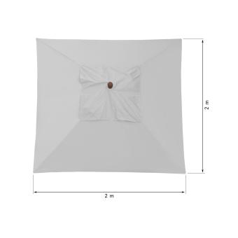 Ersatzstoff Sonnenschirm 2 x 2m quadratisch - Farbwahl - 2