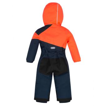 Kinder Skioverall blau neon orange Skianzug für Maedchen oder Jungen - 2