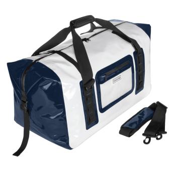 Dry Bag Reisetasche 70 Liter - maritim weiß blau