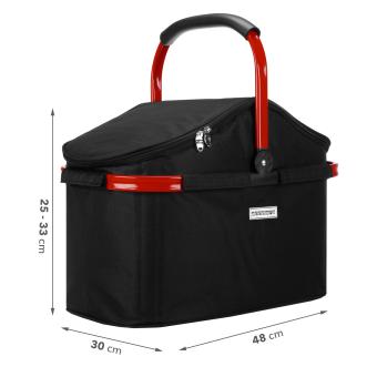 Kühlkorb Isolier Einkaufskorb 25 L schwarz rot - 2