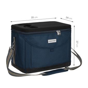 anndora Kühltasche 22 Liter - Blau Hahnentritt - 2