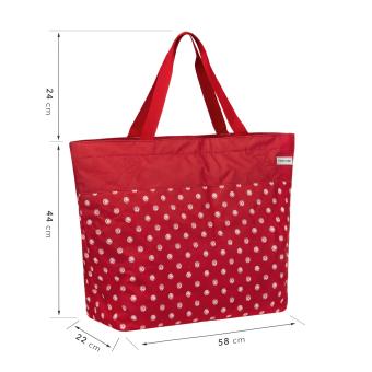 Oversized Bag Strandtasche mit extra viel Stauraum red white dots unisex - 2