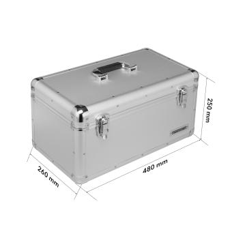 anndora Werkzeugkoffer 28 L  Werkzeugkasten Werkzeugbox - silber - Alu Rahmen Koffer Einlageschale für Werkzeug - 2