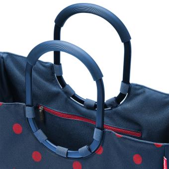 reisenthel Einkaufstasche Loopshopper L - mixed dots red - blaue stylische Tragetasche - Der Umhängetaschenkorb - 2