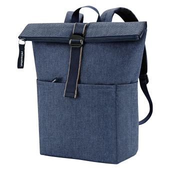 rolltop backpack herringbone dark blue - 2