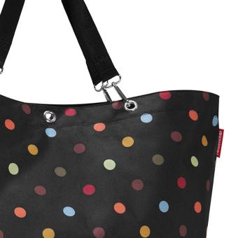 Reisenthel Shopper XL dots Schultertasche Umhängetasche Strandtasche schwarz gepunktet 