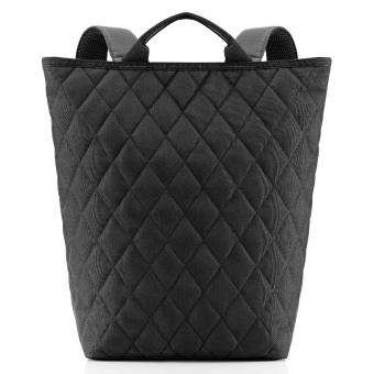 shopper-backpack rhombus black - 2