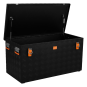 Riffelblechbox Alubox schwarz - black - 3mm Wandstärke, 250 Liter 102,2 cm x 52,5 cm x 52,0 cm - 2