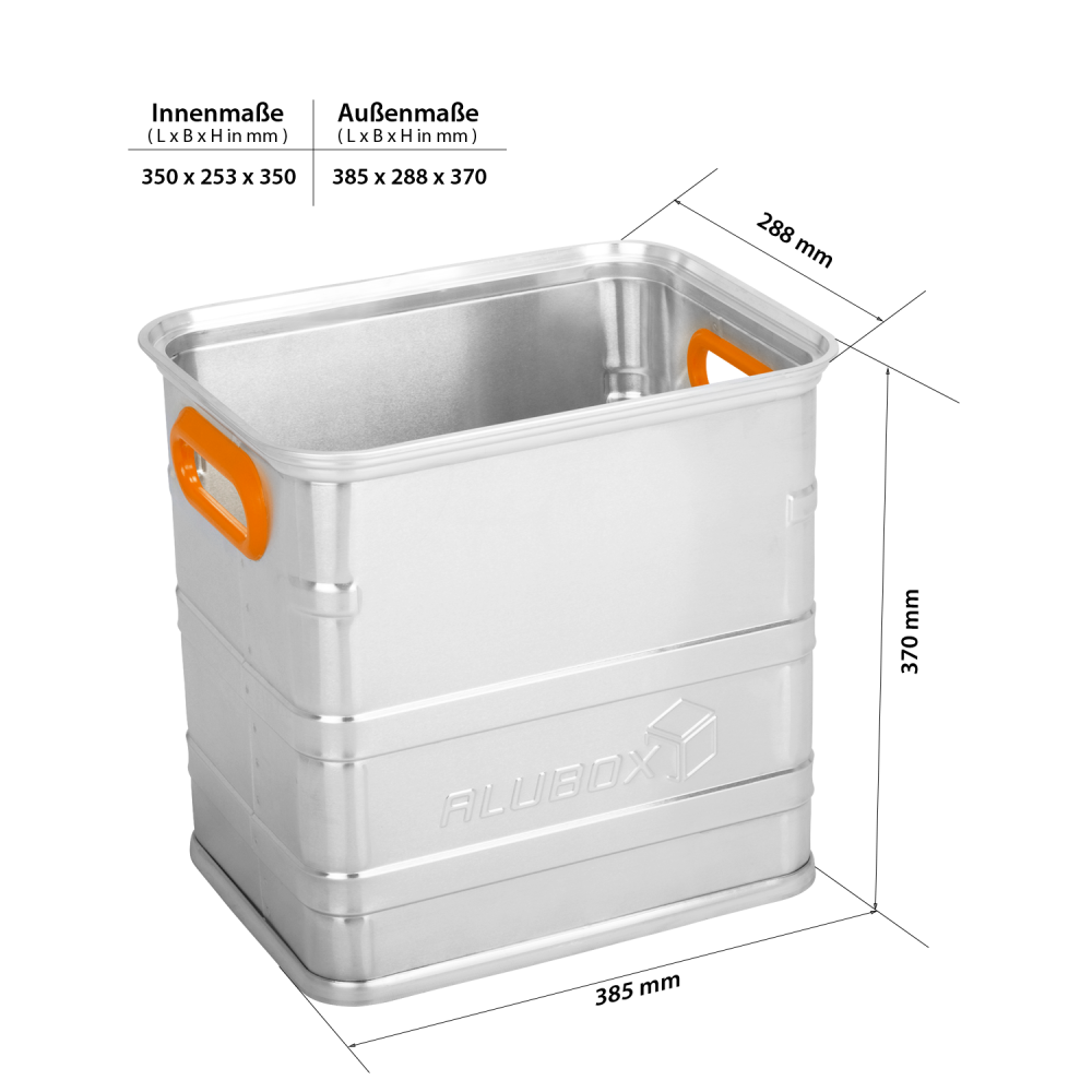 ALUBOX Aufbewahrungsbox U40 mit 40 Liter Volumen - 3