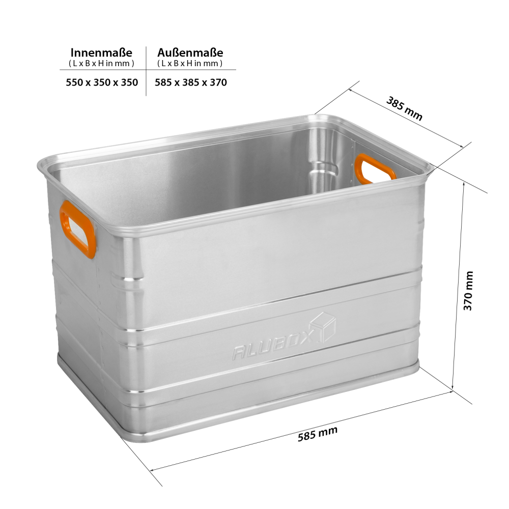 ALUBOX Aufbewahrungsbox U80 mit 80 Liter Volumen - 3