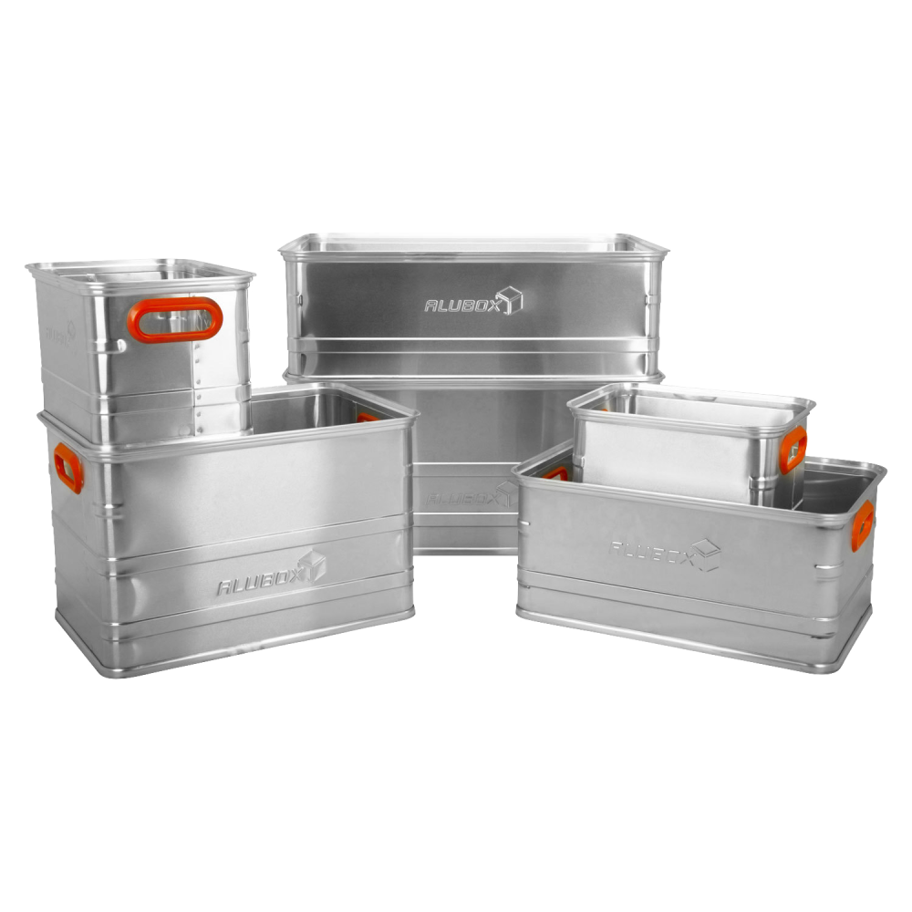 Alubox Lagerbox - 28  bis 161 Liter - Auswahl - ohne Deckel aus ALuminium - 3
