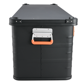 ALUBOX Alukiste Tranportbox 159 Liter schwarz mit Druckguss Stapelecken - 3