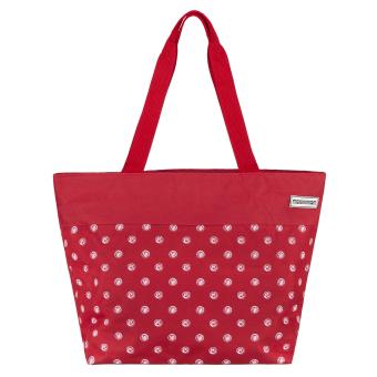 anndora shopper 17 Liter Einkaufstasche rot mit weißen Punkten - 3