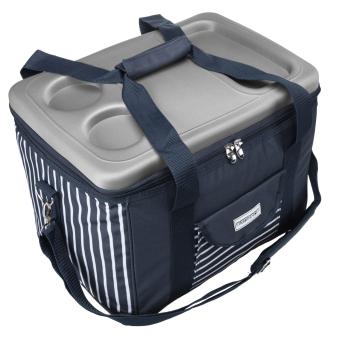  anndora Kühltasche XL 40 Liter AHOI mit Reissverschluss  blau-weis-gestreift