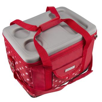 anndora Kühltasche XL 40 Liter - rot mit weißen Punkten - 3