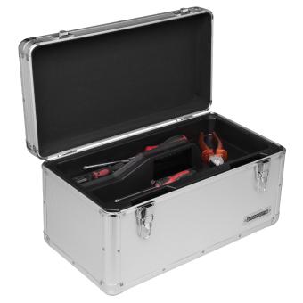 anndora Werkzeugkoffer 28 L  Werkzeugkasten Werkzeugbox - silber - Alu Rahmen Koffer Einlageschale für Werkzeug - 3