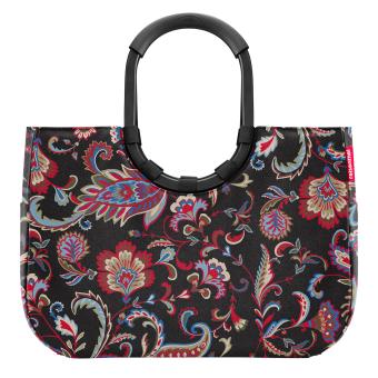 Reisenthel - Henkeltasche - schwarz Paisley Blumen Muster 22 Liter Einkaufstasche  - Lehrertasche - Bürotasche - 3