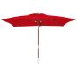 anndora Sonnenschirm Gartenschirm knickbar 2x3m eckig Rot Winddach UV-Schutz - 3
