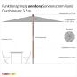 anndora Sonnenschirm 3m 3,5m Design Schirm - Farbwahl und Größenwahl - 3