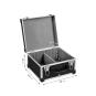 anndora DJ CD-Koffer DJ Case Box 40 60 80 CDs + Schlüssel schwarz silber 3 Größen - 3