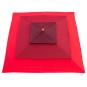 anndora Sonnenschirm 3x3m eckig 3-lagig Mehrfarbig Rot UV-Schutz - 3